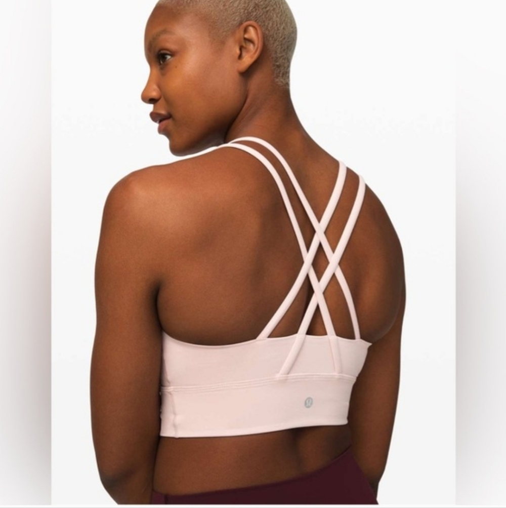 🍋 Lululemon LIKE NEW Energy Bra *Long Line - Pink Bliss  - Sz 12